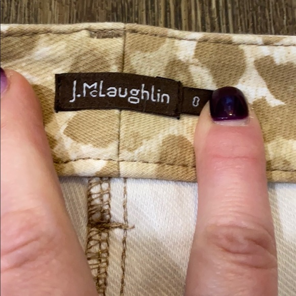 J. McLaughlin Tan Leopard print jeans - Picture 4 of 5